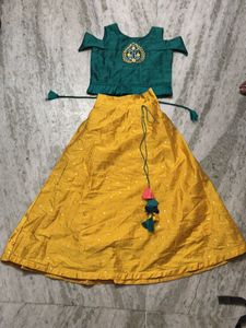 Girls' Indian Outfit - Crop Top and Skirt ✨🎀🌸