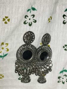 Silver Jhumka Earrings
