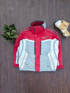 Red & Grey Winter Jacket