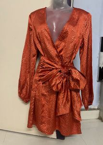 Pintrest Coral One Piece With Balloon Sleeves