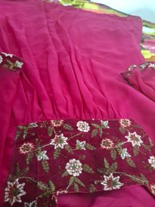 Pink Floral Embroidered Dress