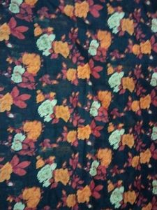 Beautiful Black Floral Dress Material