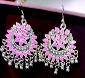 Hanging Pink Earrings For Women