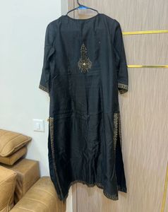 Elegant Black Printed Kurta