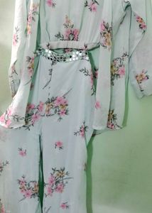 Floral Print Co Ords with Shrug