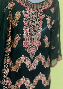 Elegant Green Embroidered Kurta Set