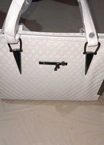 Stylish White Handbag