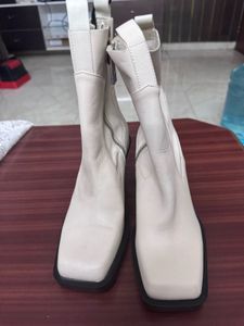 Genuine Leather Zara White Boots
