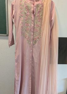 Pink Embroidered Suit Set