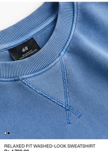 h&amp;m Blue Relaxed Fit Sweatshirt