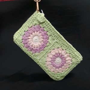 Crochet Flower Zipper Pouch 🌸✨