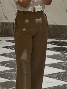 Khaki Wide Leg Pants