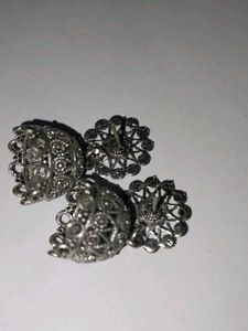 Silver Jhumka
