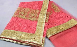 New Net Embroidered Saree Sale