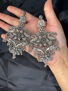 Floral Silver Earrings