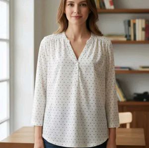 White Polka Dot Blouse