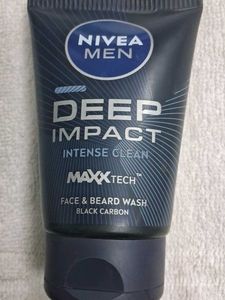 Nivea Deep Impact Face &amp; Beard Wash - 100ml