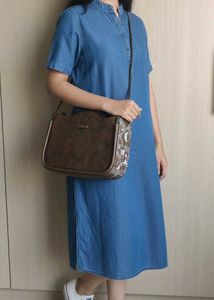 Hand Painted Elegant Brown Shoulder Bag