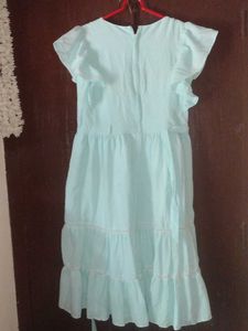 Cute Blue Ruffled Dress