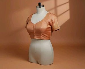 🍑Peach Readymade Saree Blouse