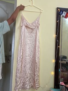 Elegant Pink Slip Dress