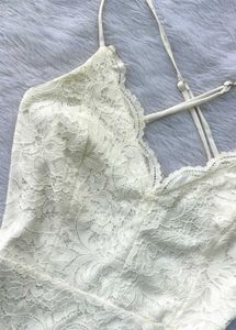 Off White Lace Mini Dress