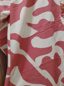 Pink &amp; White Print Dress