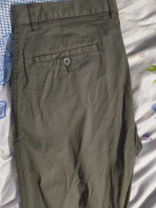 Olive Green Casual Pants