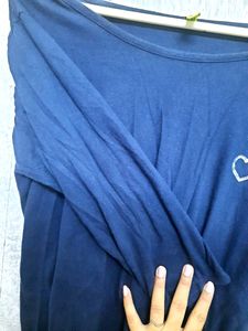 Navy Blue Cotton T Shirt
