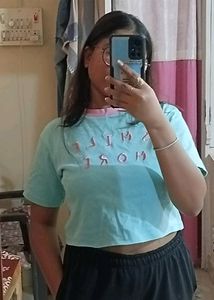 Sky Blue Crop Top