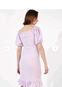 Lilac Puff Sleeve Dress