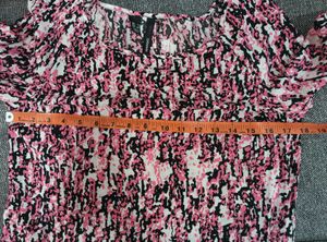 Pink Abstract Print 3/4 Sleeve Top