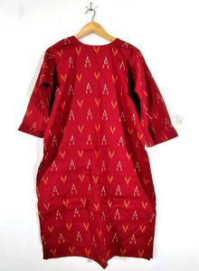 Red Printed Kurta (Women&#39;s)