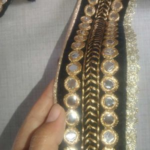 Black and gold finishing embroidery Lace🖤