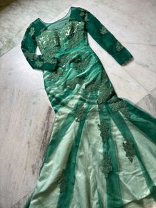 Green Embellished Gown