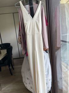 Cream Pinstripe Jumpsuit