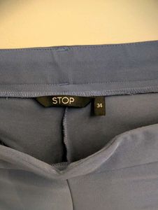 Blue Cropped Trousers