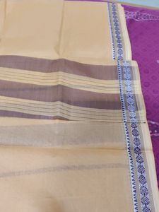 Hugh Price Drop ✨️Combo Of 3 Cotton Sarees💙🩷🧡