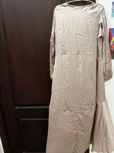 Elegant Champagne Midi Dress
