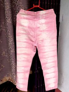 Tie-Dye Pink Denim Jeans