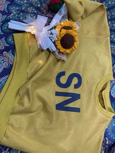 Mustard Cropped Sweatshirt