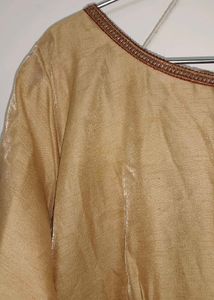 Golden &amp; Maroon Full Partywear Ethnic Gown (44&#34;)