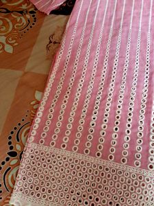 Pink Lucknowi Kurta Straight