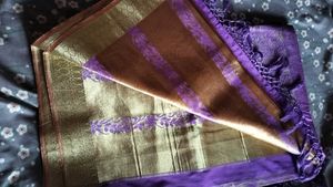 Lavender BANARSI Tissue Silk Saree