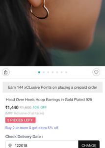 Caratlane Heart Shaped Hoops In 18k Gold Plating