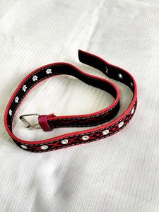 Red &amp; Black Embroidered Belt ❣️
