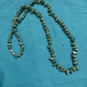 Jade And Gold Accent Neckpiece