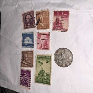 1950-60s Vintage USA Stamps