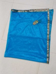 Blue Net Dupatta