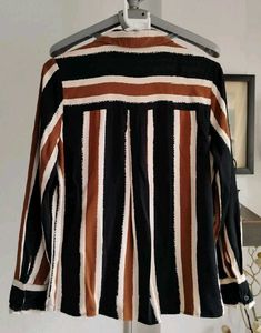 Mango Striped Button Down Shirt